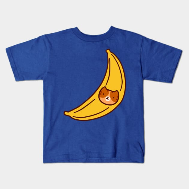 Banana Tabby Cat Face Kids T-Shirt by saradaboru